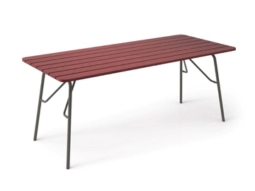 ROUSSEAU - Rectangular steel and wood table by Nola Industrier - view 2